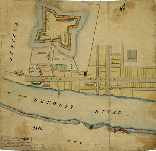 Map of Detroit from 1812